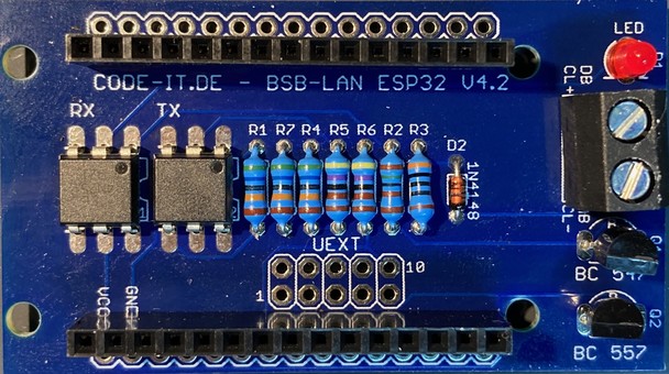 ESP32 PCB assembled