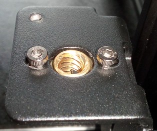 Brass anti-backlash nut mounted