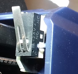 X-axis limit switch frontview