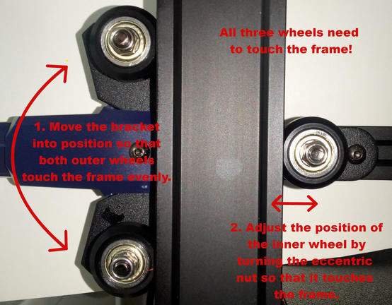 Illustration how to adjust the brackets