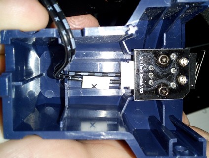 X-axis limit switch backview