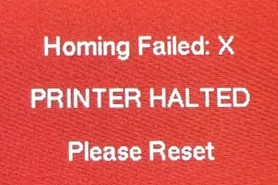 Homing failed X