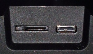 microSD card slot and USB-C connector