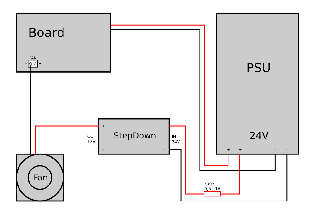 Step-down converter wiring diagram